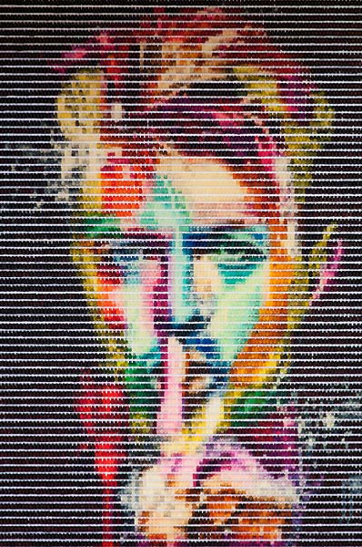 Musiker Porträt David Bowie aus Gummibären - Künstler: Johannes Cordes