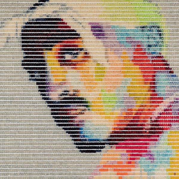 Der Rapper Tupac Shakur - Porträt aus Gummibärchen